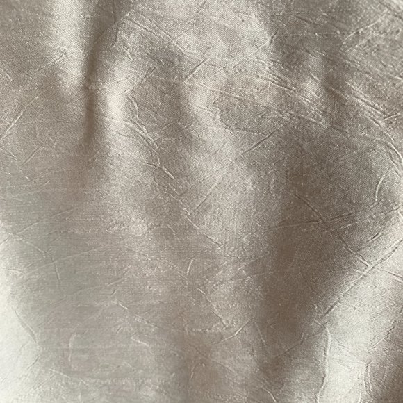 Eileen Fisher Silk long sleeve blouse, no collar, off-white, large - Picture 4 of 6